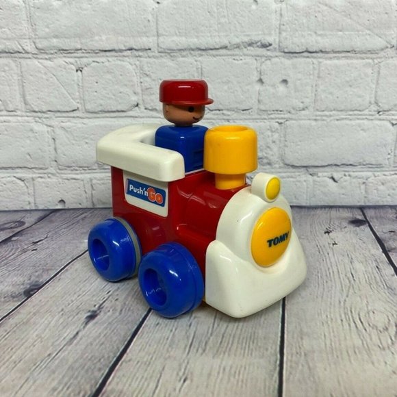 Tomy Other - Vintage Train Car Engine 1991 TOMY Push n' Go Toy 90s Toy RARE